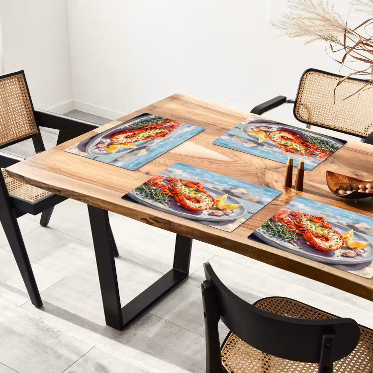 Set de table – 6 pièces - Cuisine - Mer - Côte - Moderne - Bleu — 4
