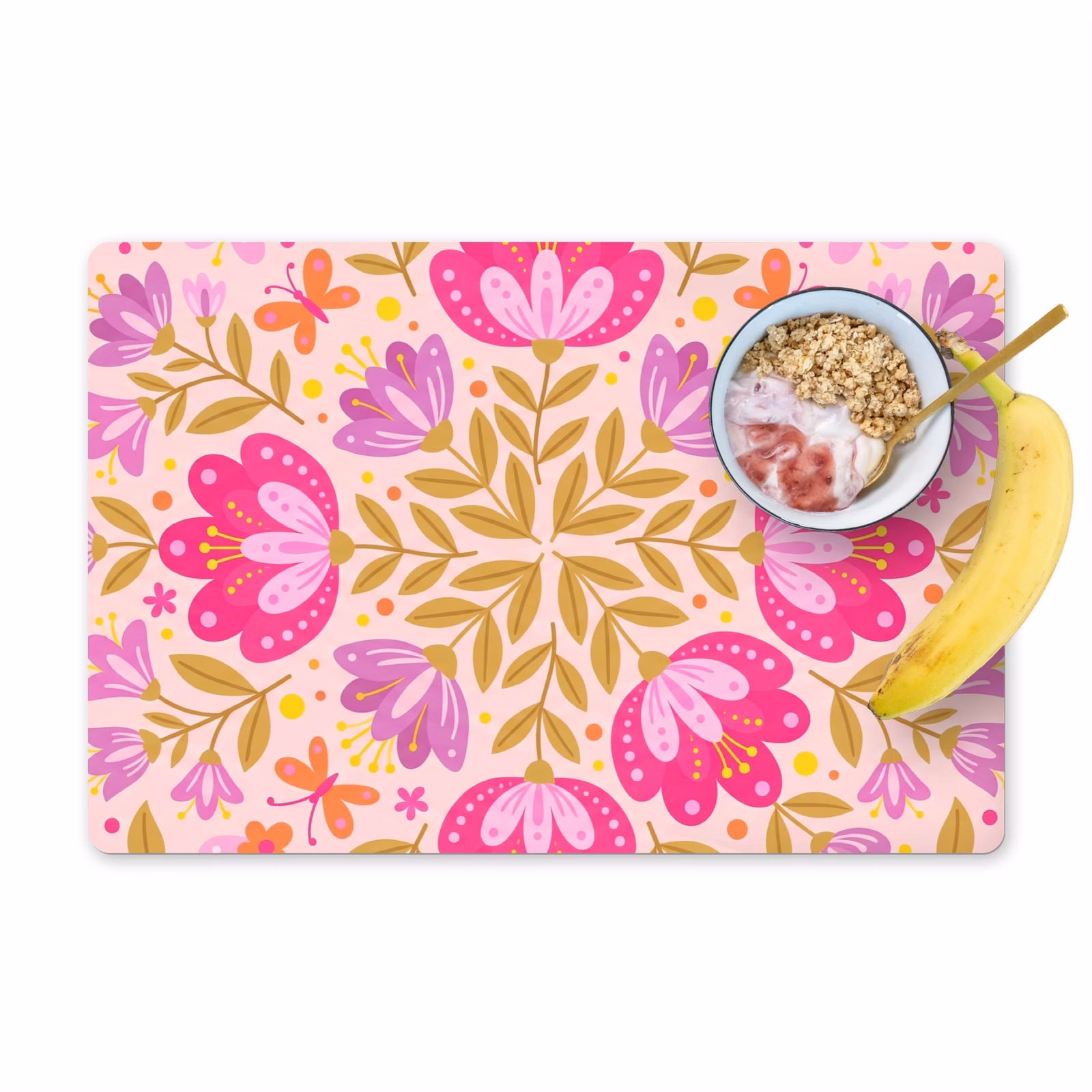 Set de table – 6 pièces - Fleurs - Motif - Nature - Abstrait - Rose — 1