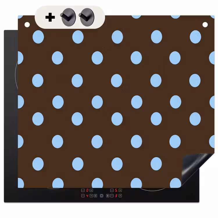 Protection à induction avec crochets - Classique - Points - Marron — 3