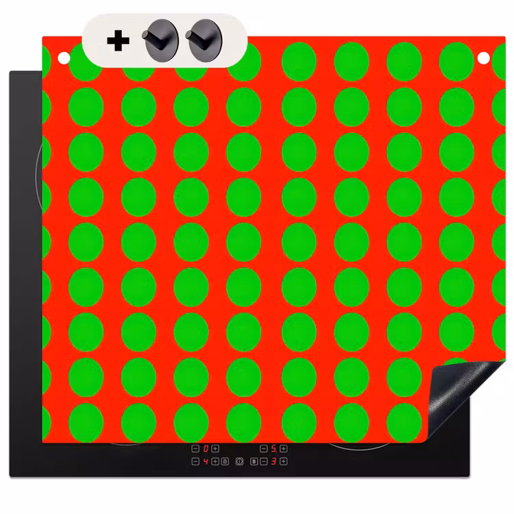 Protection à induction avec crochets - Points - Motif - Vert — 3