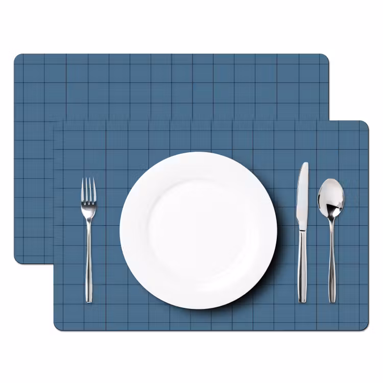 Set de table – 6 pièces - Diamants - Géométrique - Bleu — 2