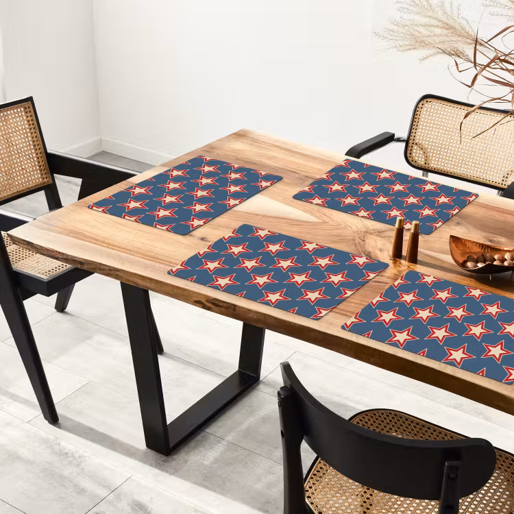 Set de table – 6 pièces - Étoile - Classique - Bleu — 4