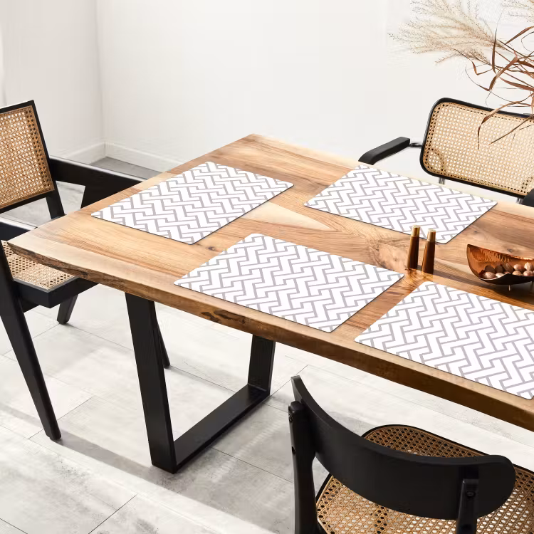 Set de table – 6 pièces - Graphique - Motif - Moderne - Ligne — 4