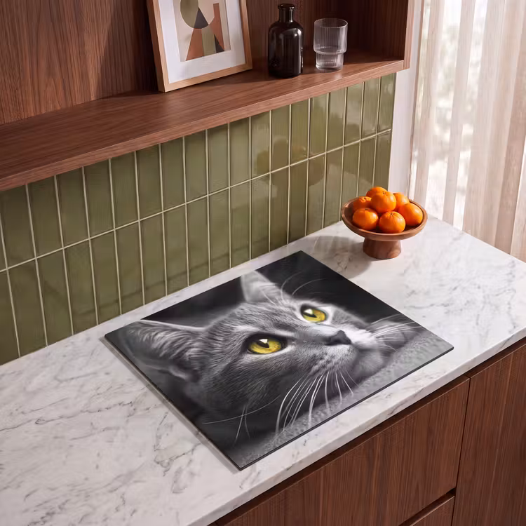 Protection plaque induction - Chat - Gris - Animaux - Chat — 4