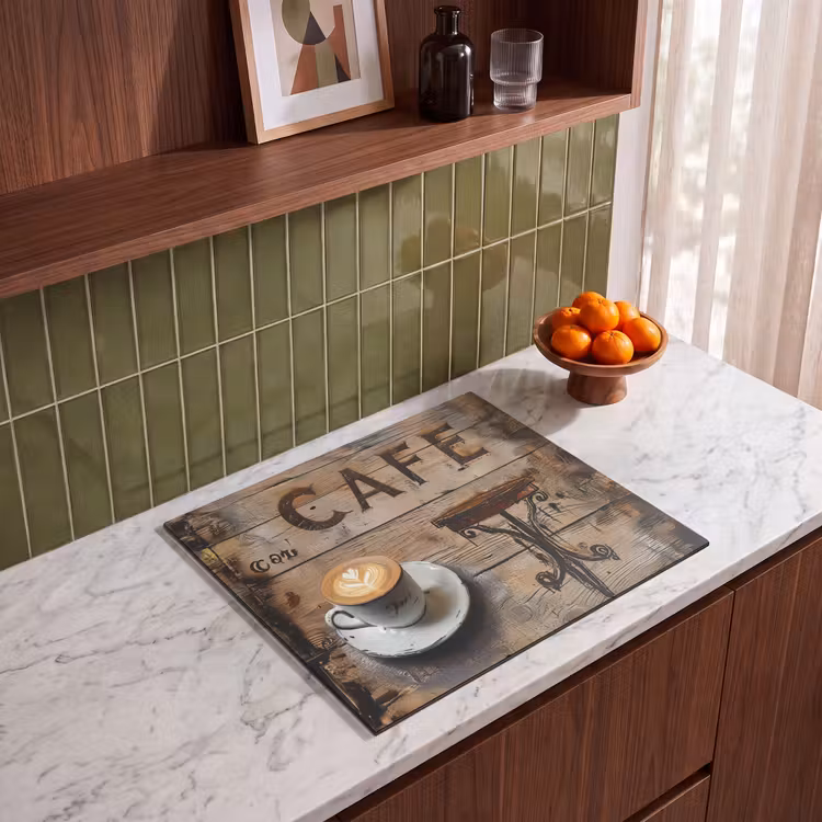 Protection plaque induction - Café - Bois - Café - Etagères — 4