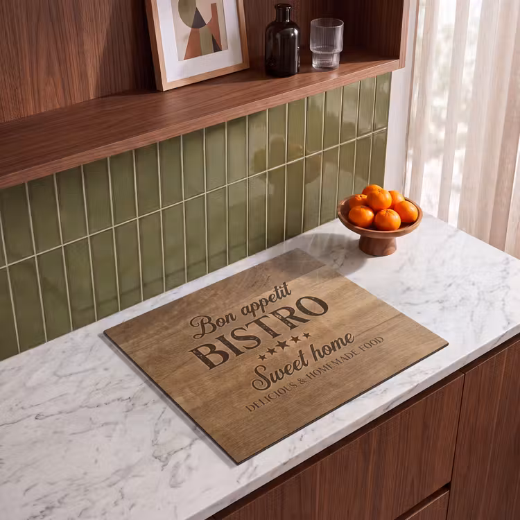 Protection plaque induction - Citation - Bistro - Bon appétit - Sweet home - Texture du bois — 4