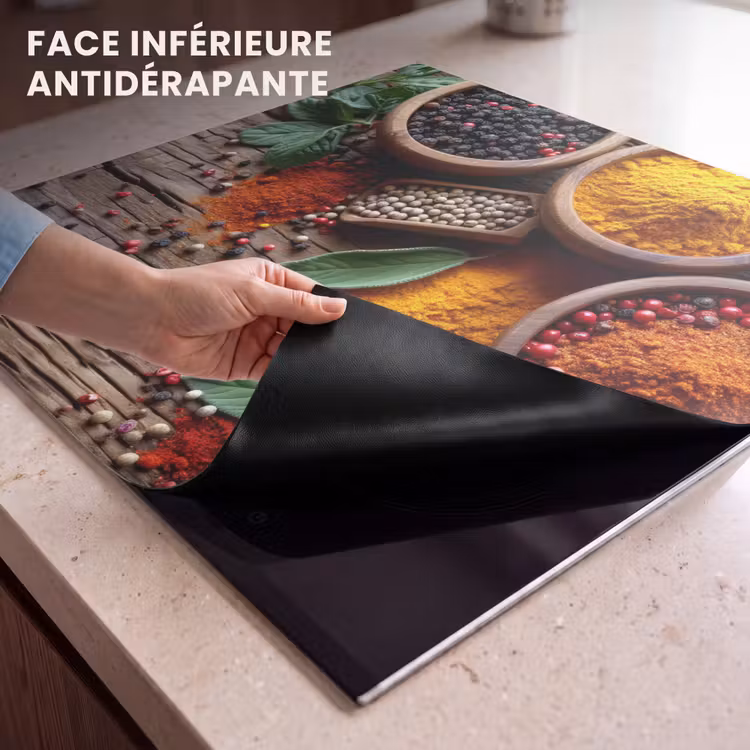 Protection plaque induction - Herbes - Texture du bois - Cuisine - Épices — 7