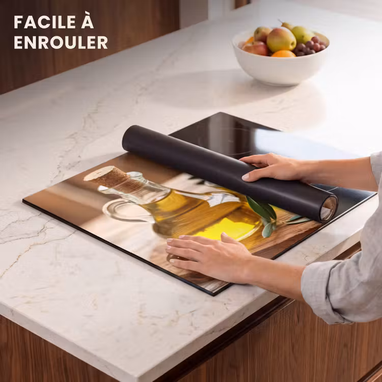 Protection plaque induction - Olives - Planche - Huile d'olive - Feuilles — 6