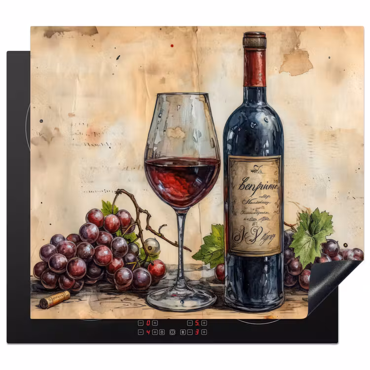 Protection plaque induction - Vin - Raisin - Boisson - Verre à vin - Fruit — 1