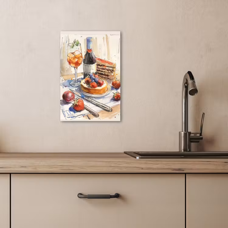 Tableau sur toile - Dégustation à l'aquarelle — 2