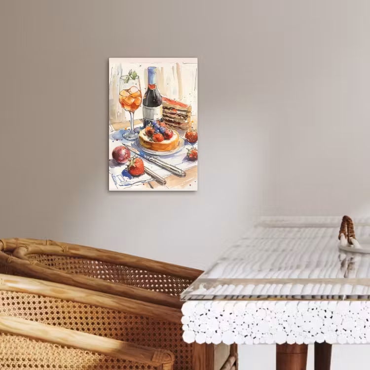 Tableau sur toile - Dégustation à l'aquarelle — 4