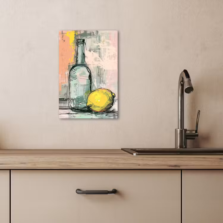 Tableau sur toile - Nature morte au citron — 2