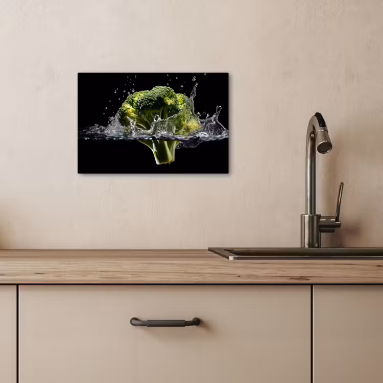 Tableau sur toile - Brocoli - Vert - Eau - Noir — 3