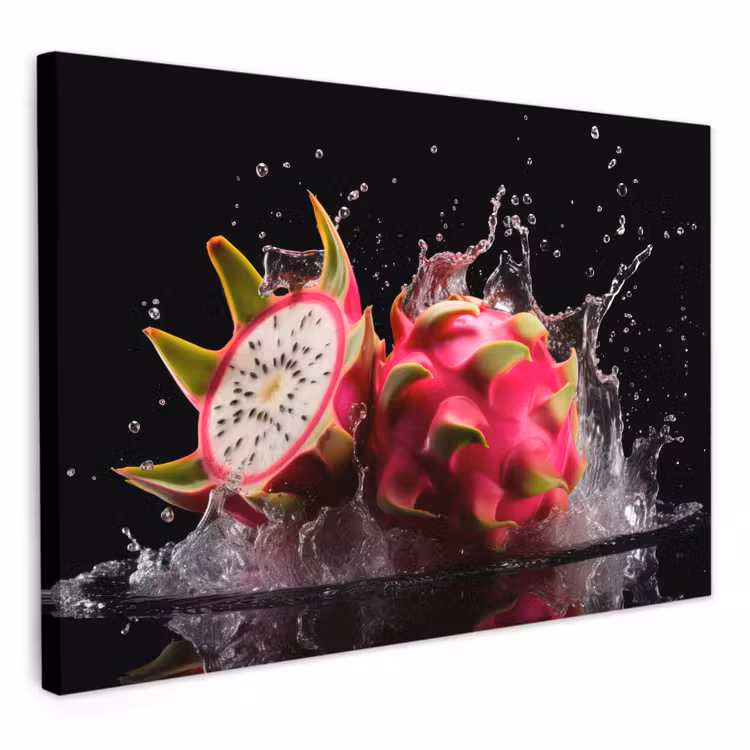 Tableau sur toile - Fruit du dragon - Noir - Eau - Fruit - Fruit — 1