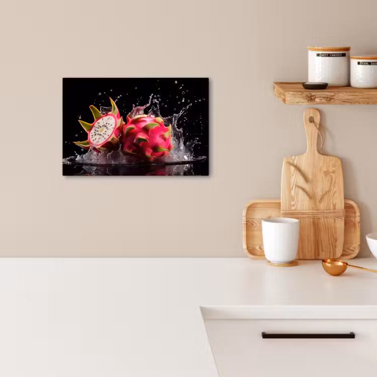 Tableau sur toile - Fruit du dragon - Noir - Eau - Fruit - Fruit — 2