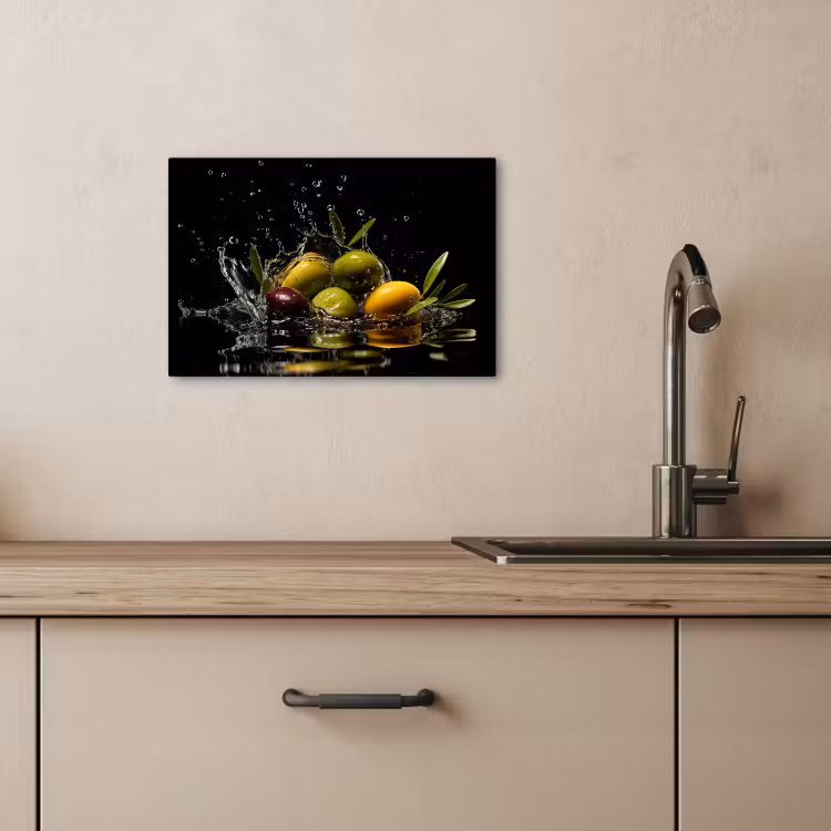 Tableau sur toile - Olives - Vertes - Eau - Noires — 3