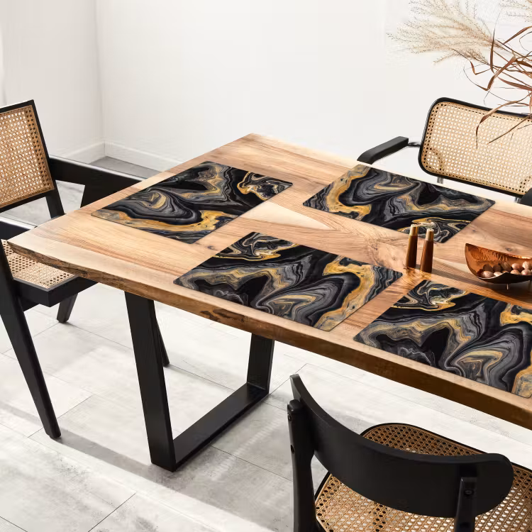 Sets de table - Fusion du noir et de l'or — 4