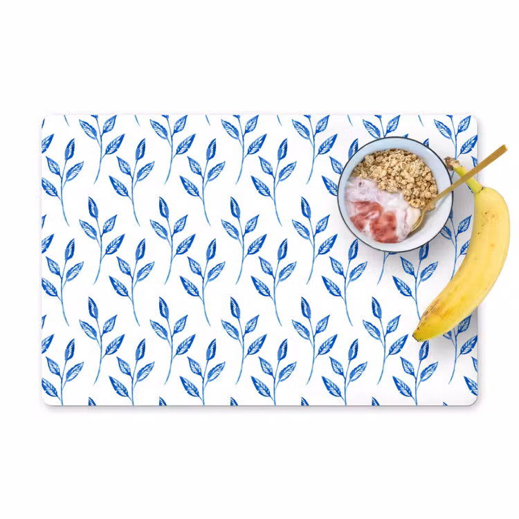 Sets de table - Feuilles bleues dansantes — 1
