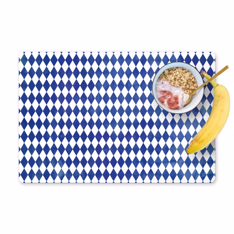 Sets de table - Plaid Illusion bleu — 1