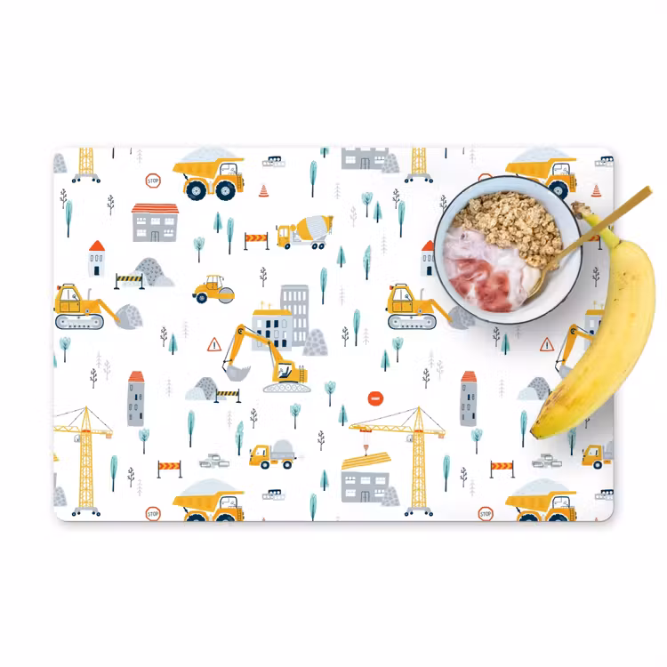 Sets de table en vinyle - Aventure sur un chantier de construction — 1