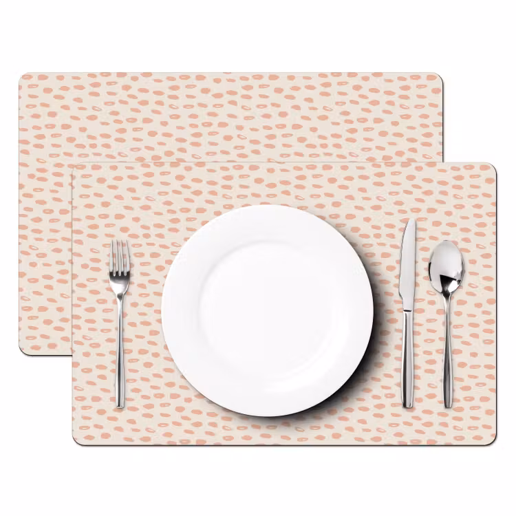 Sets de table en vinyle - Points de terre cuite ludiques — 2