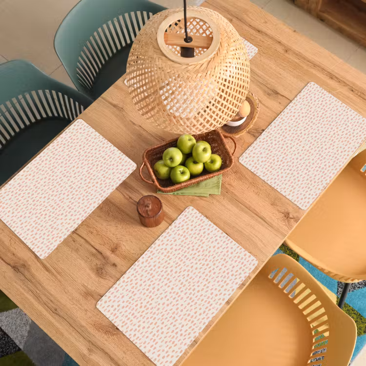Sets de table en vinyle - Points de terre cuite ludiques — 3