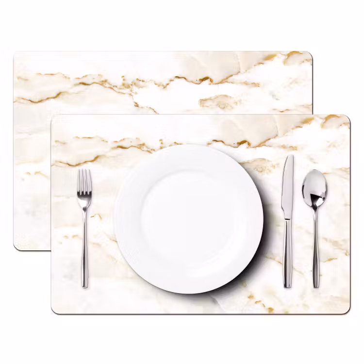Sets de table - Veines d'or dans le marbre ivoire — 2