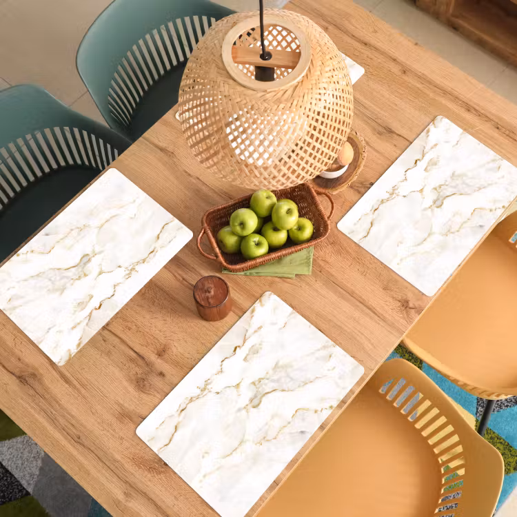 Sets de table - Veines d'or dans le marbre ivoire — 3