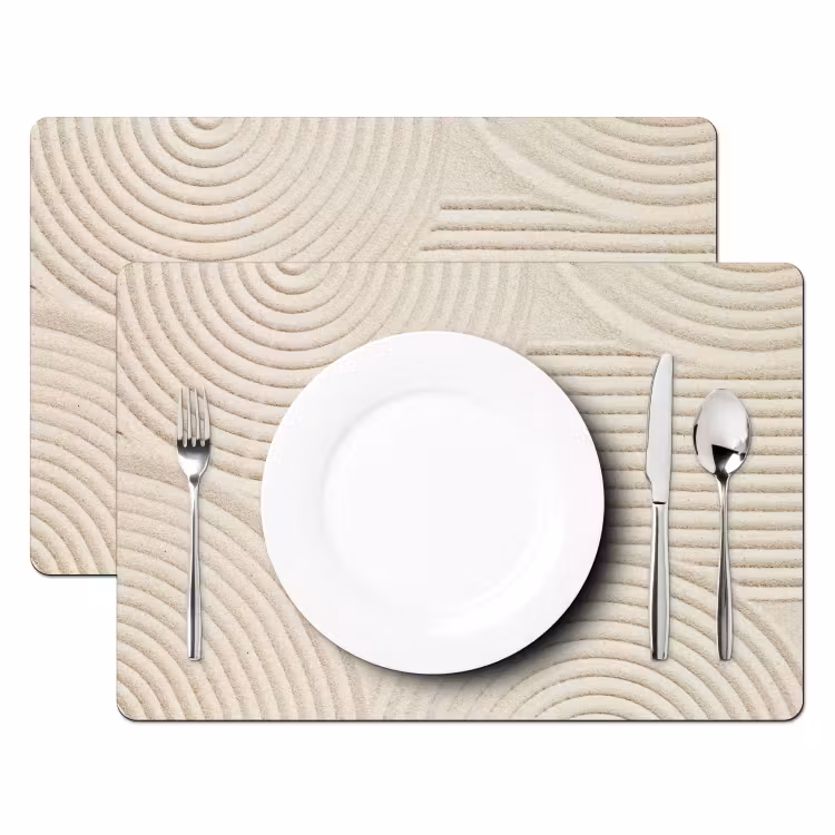 Sets de table - Motifs de sable zen — 2