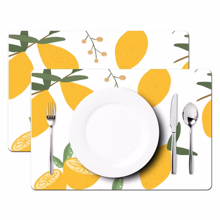 Sets de table en vinyle - Brise d'été au citron — 2