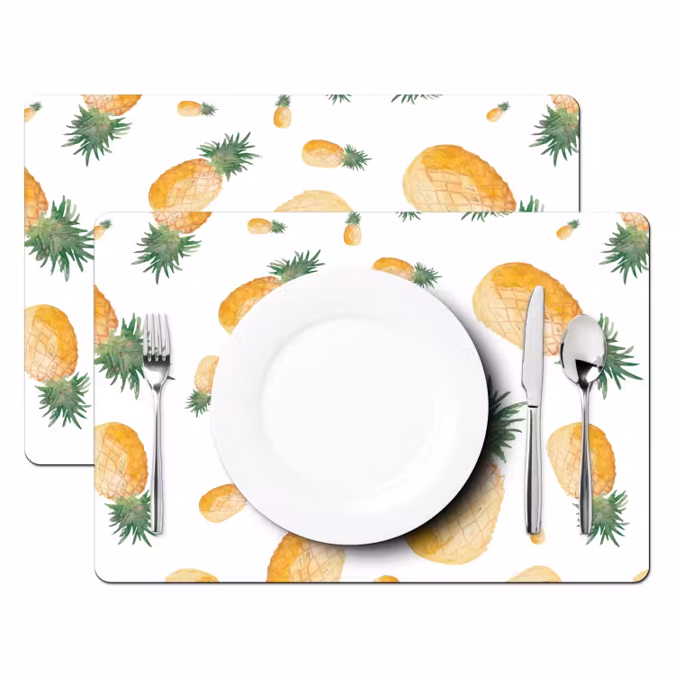 Sets de table en vinyle - Récolte d'ananas d'été — 2