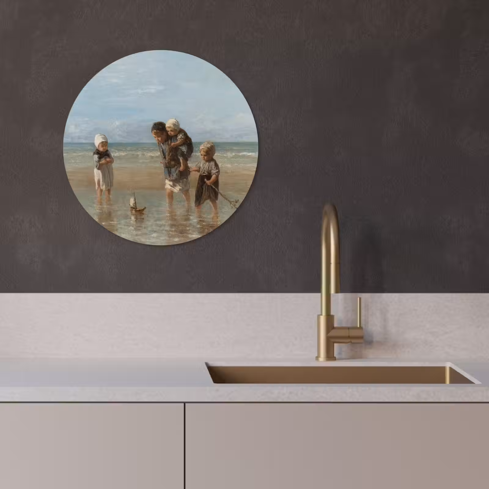 Tableau rond - Les enfants de la mer — 1