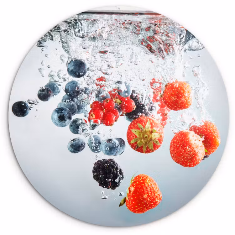 Tableau rond - Immersion dans les fruits de la forêt — 1