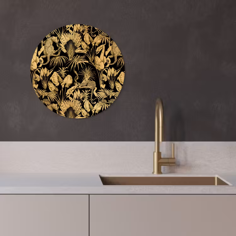 Tableau rond - Jungle dorée — 4