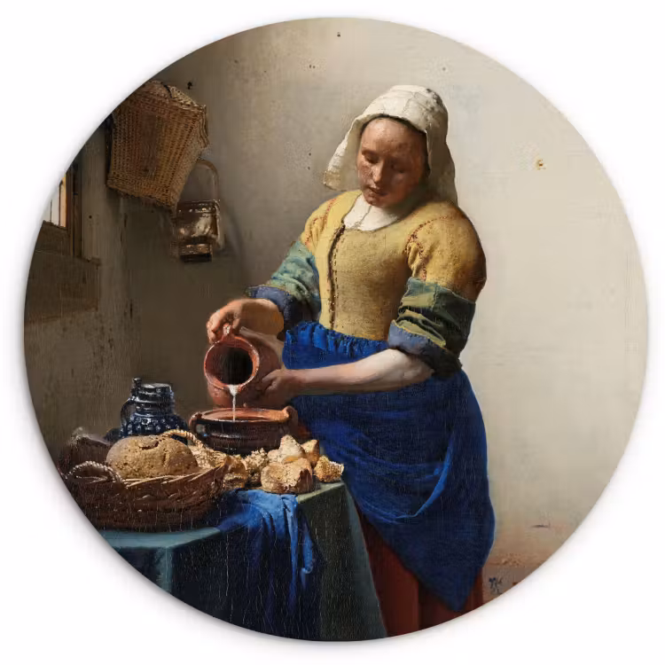 Tableau rond - La laitière — 1