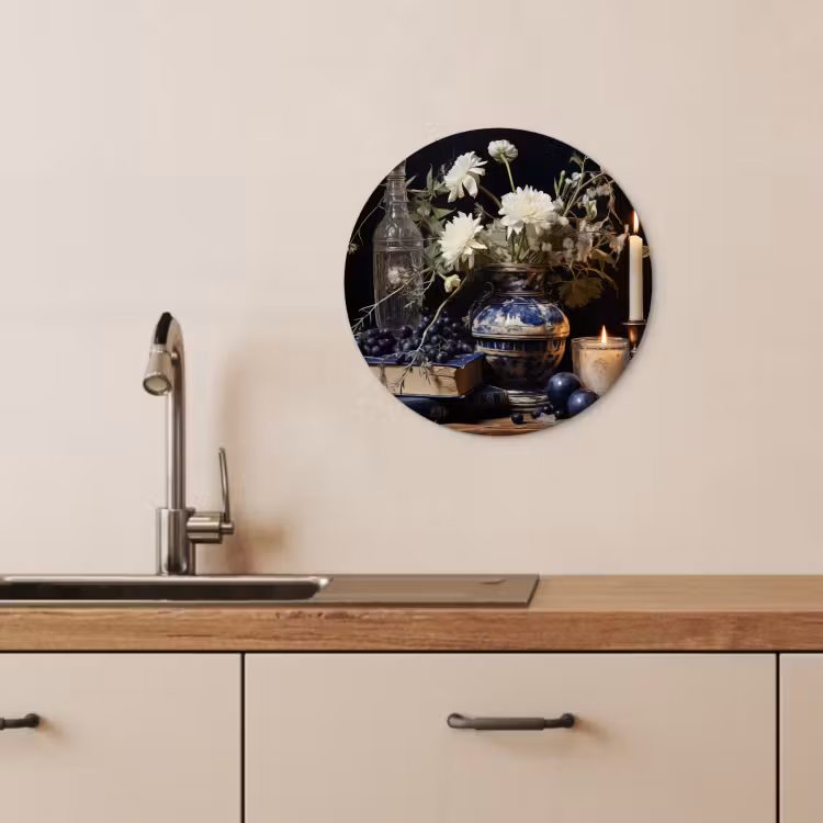 Tableau rond - Réflexions nocturnes — 2