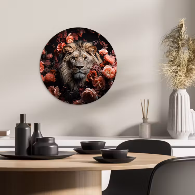 Tableau rond - Repos royal — 2