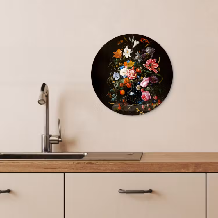 Tableau rond - Splendeur florale baroque — 3