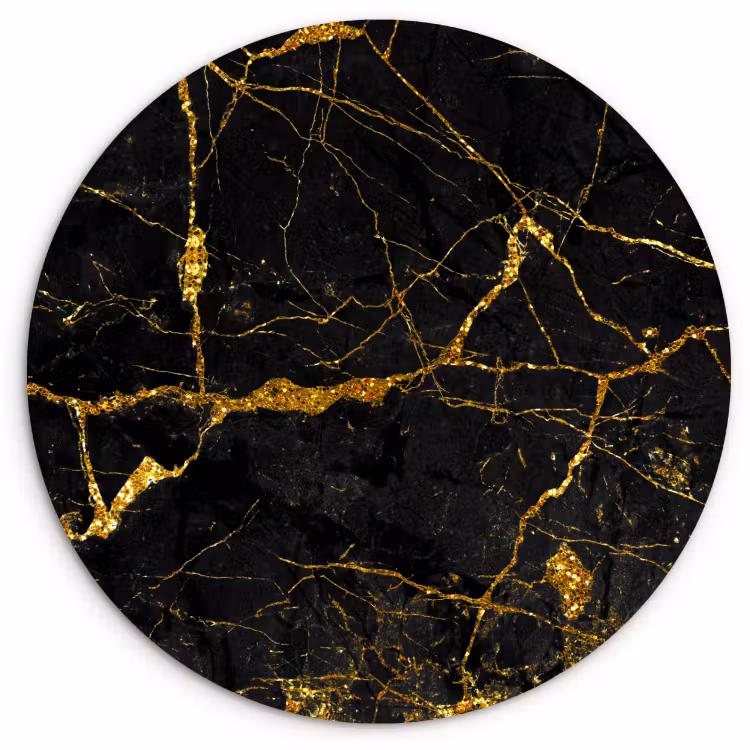 Tableau rond - Veines d'or — 1