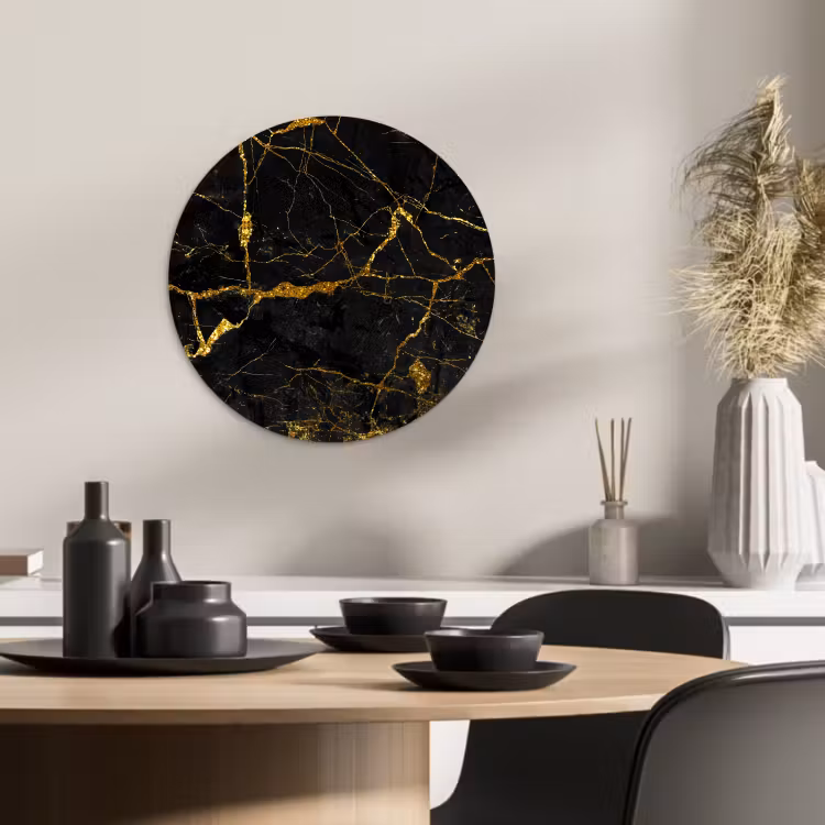 Tableau rond - Veines d'or — 2