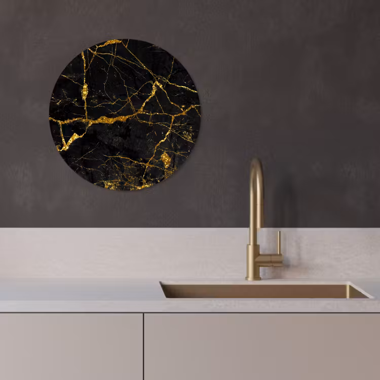 Tableau rond - Veines d'or — 4
