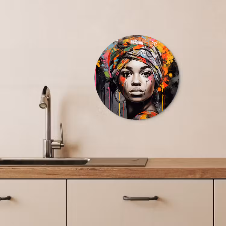 Tableau rond - Âme colorée — 1