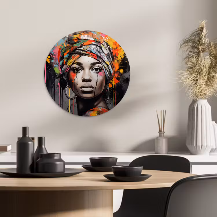 Tableau rond - Âme colorée — 2