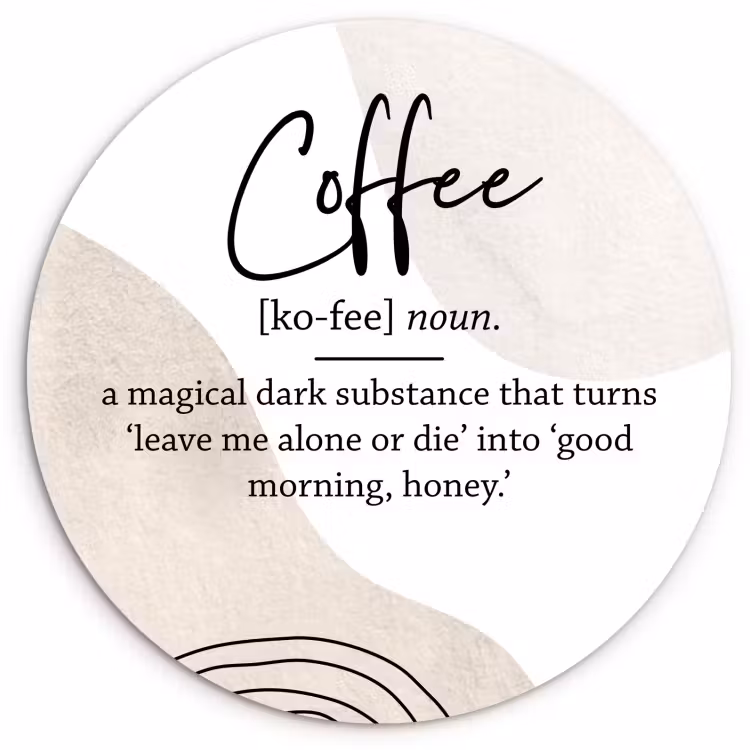 Tableau rond - L'enchantement du café — 1