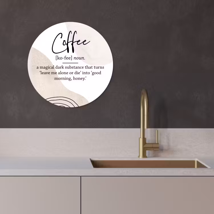 Tableau rond - L'enchantement du café — 2