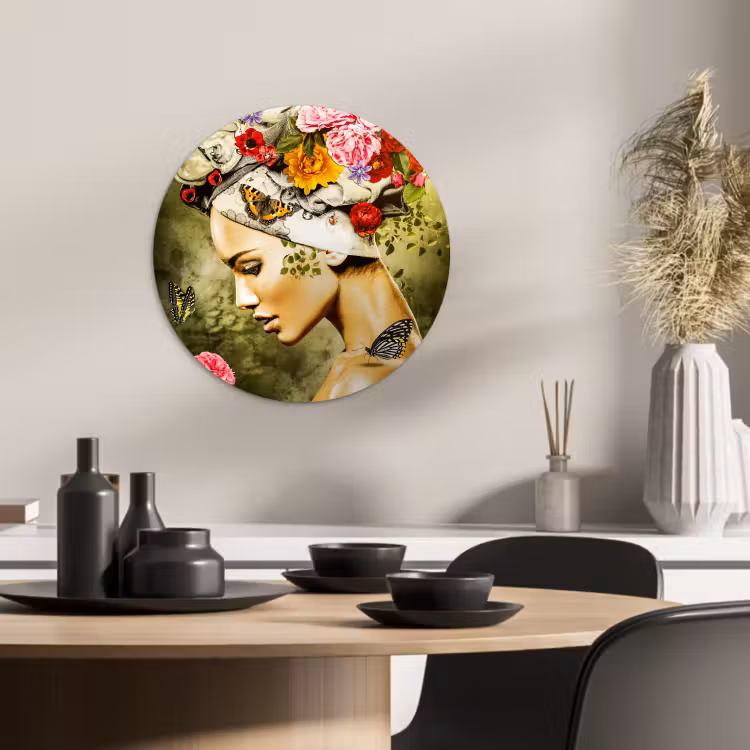 Tableau rond - Pensées fleuries — 4