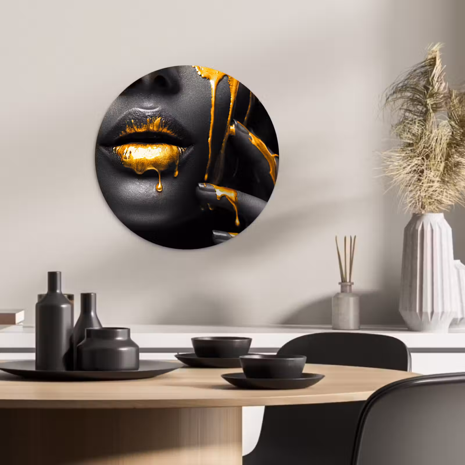 Tableau rond - Silence d'or — 1