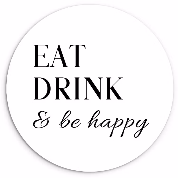 Tableau rond - Le plaisir de vivre en mots — 1