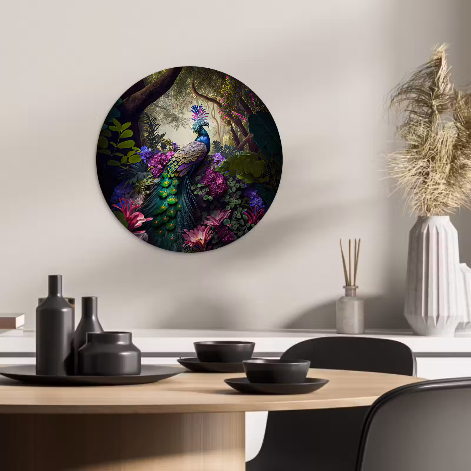 Tableau rond - Beauté de la jungle — 1