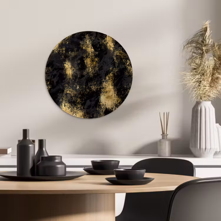 Tableau rond - Brumes d'or — 1